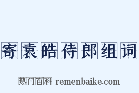 寄袁皓侍郎组词是什么意思的图片
